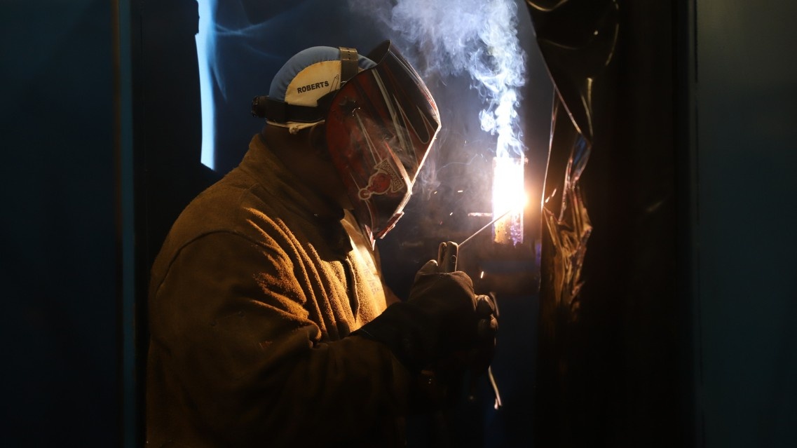 Combination welding student welding