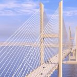 Drone view of Francis Scott Key Bridge