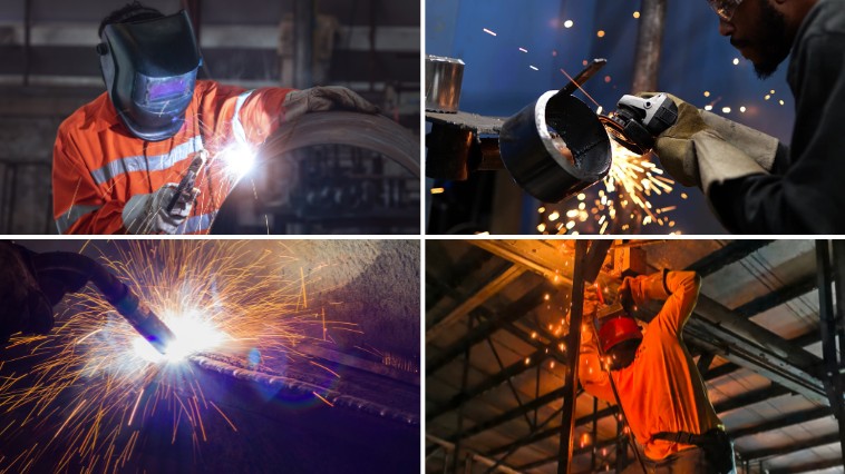 Image collage of different types of welding